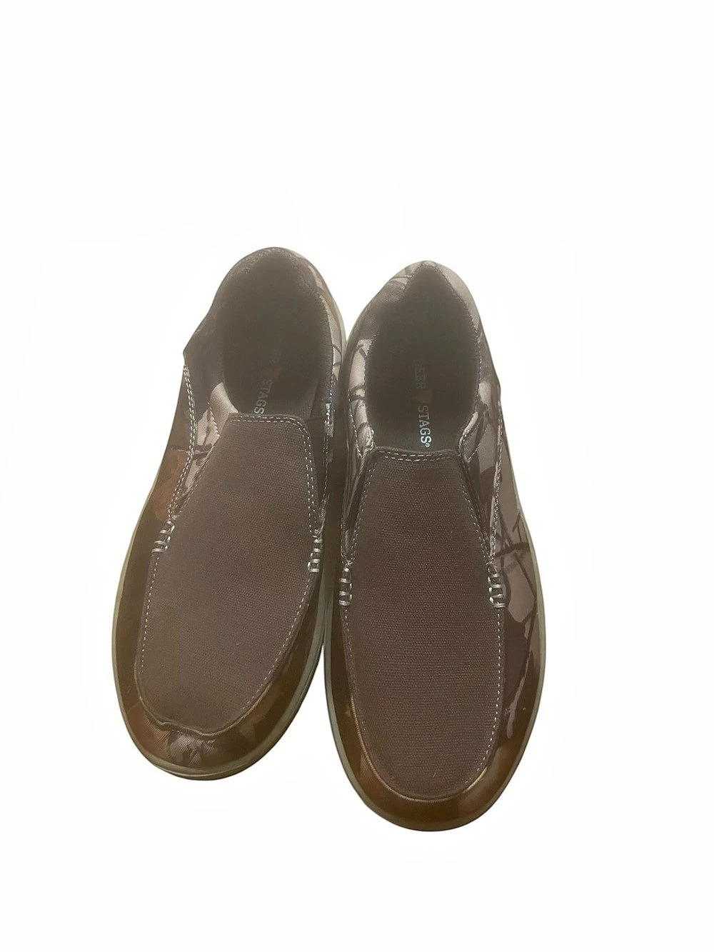 Deer Stags Camouflage Sneakers in Brown & Gray men’s size 7 slide on